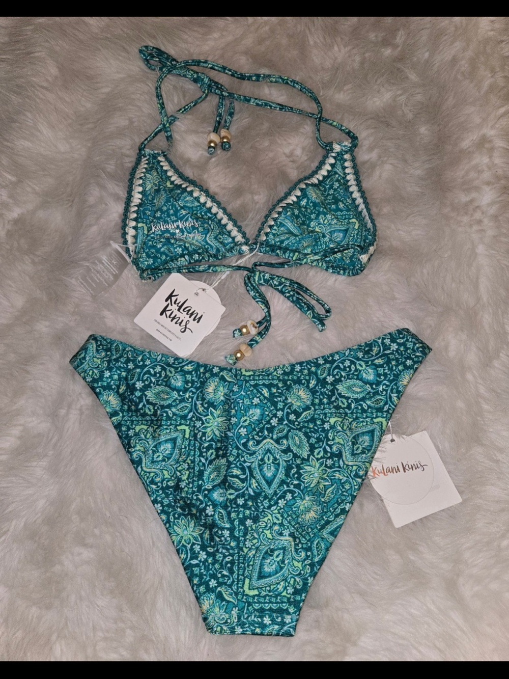 Kulani Kinis Emerald Paisley Bikini Set